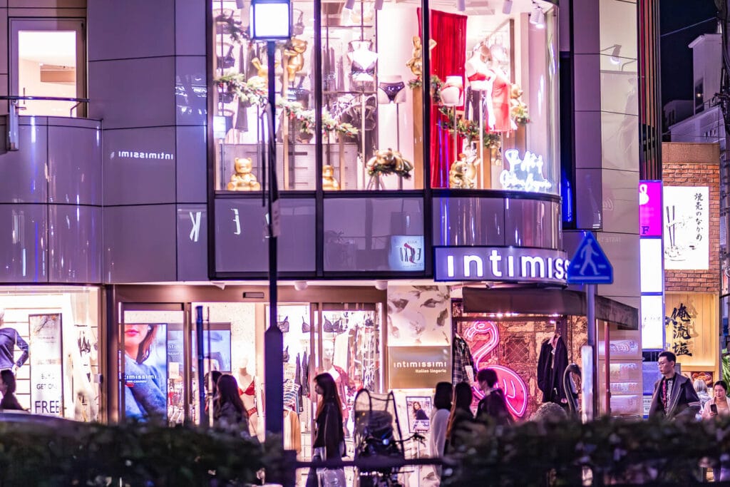 People walking in the Cat Street in Harajuku.