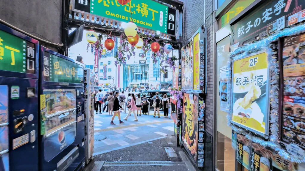An evening view of the Omoide Yokocho. 