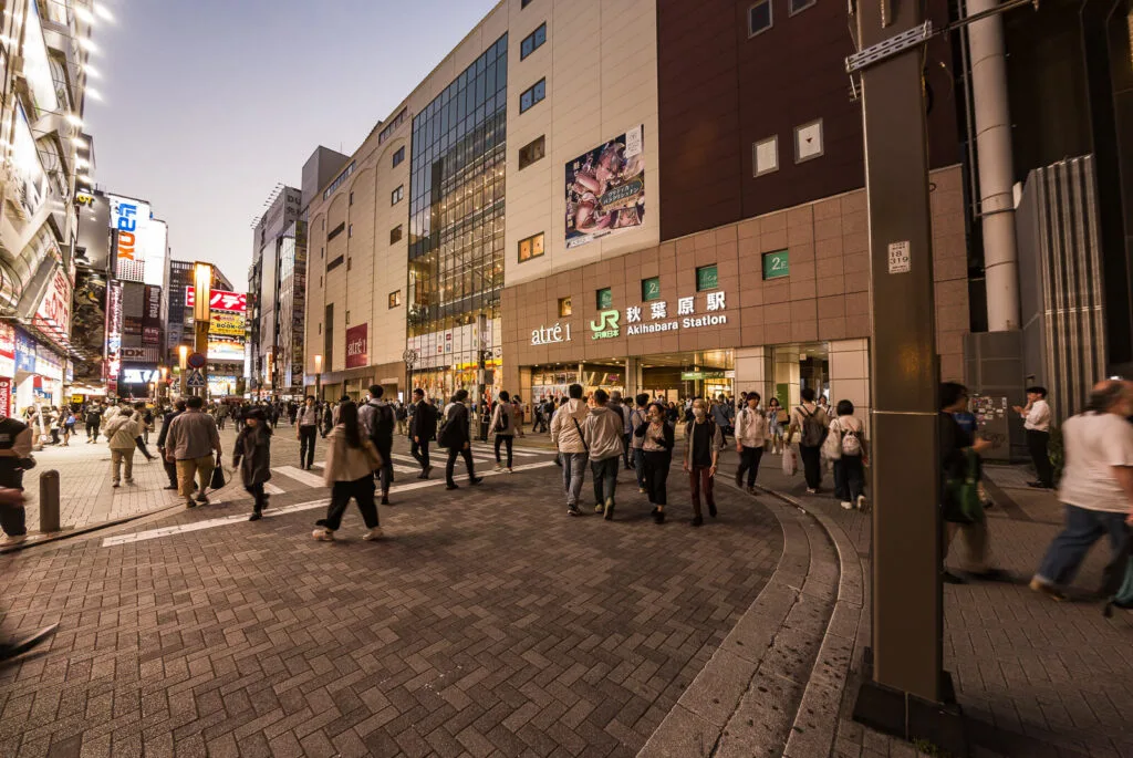 An evening view near Akihabara Station.