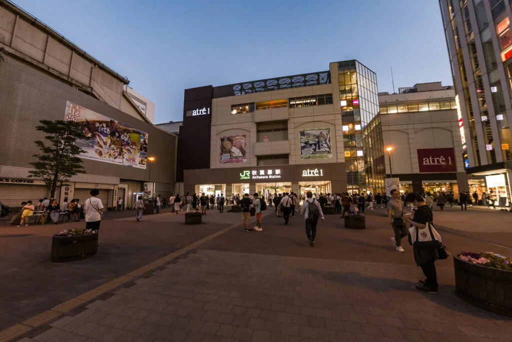 An evening view near Akihabara Station.