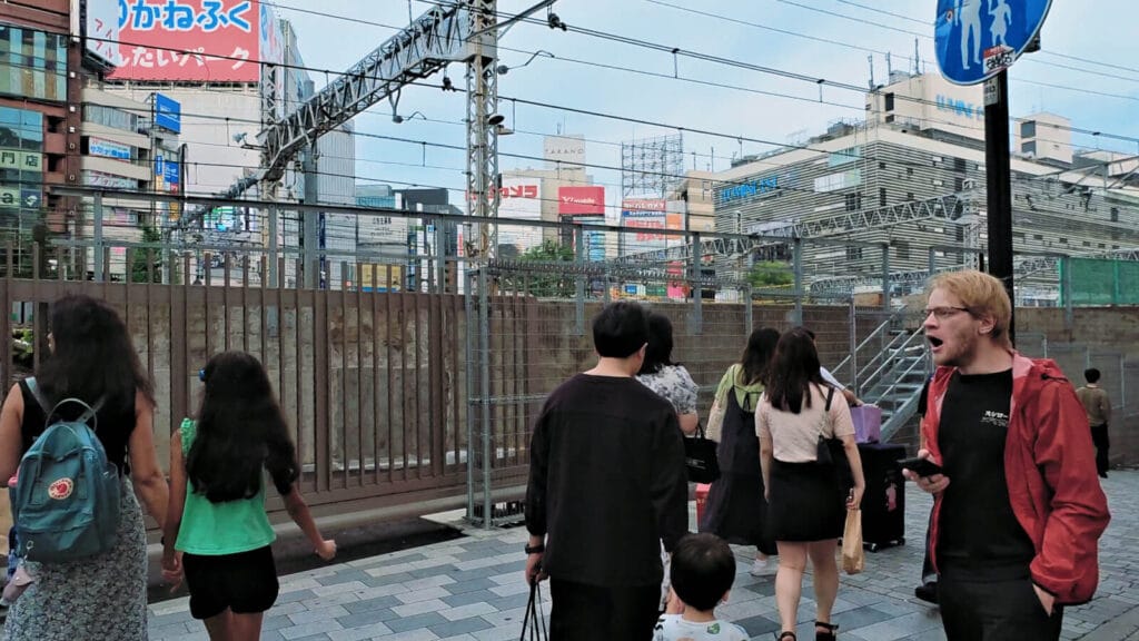 People walking near Shinjuku Station