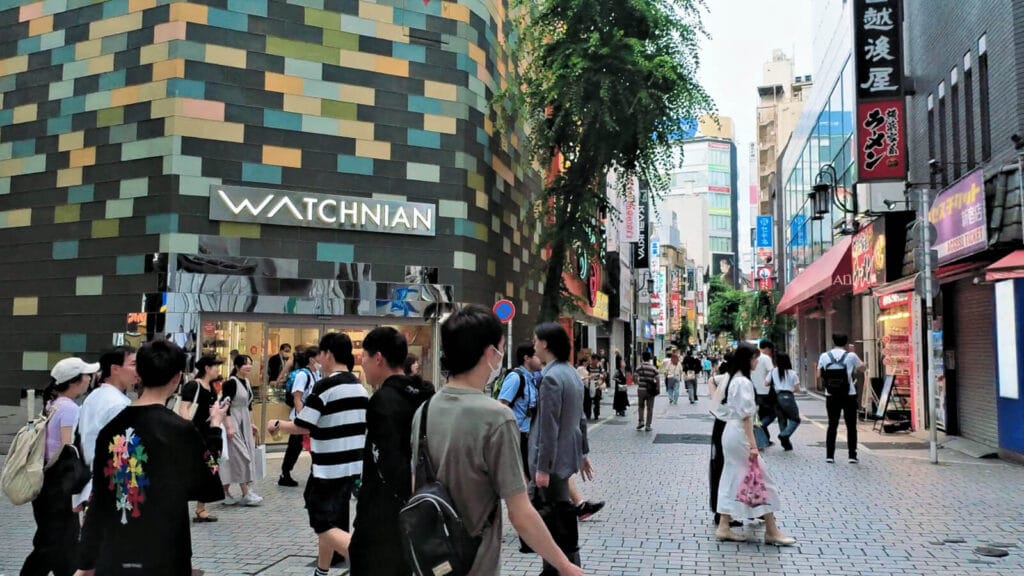 People walking at Kabukicho Shinjuku in the evening.