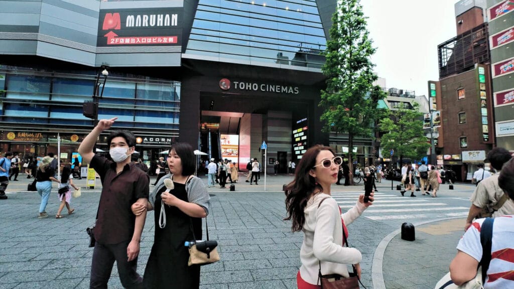 People walking at Kabukicho Shinjuku in the evening.